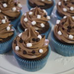 Hot Chocolate Cupcakes with Marshmallow Cream Filling